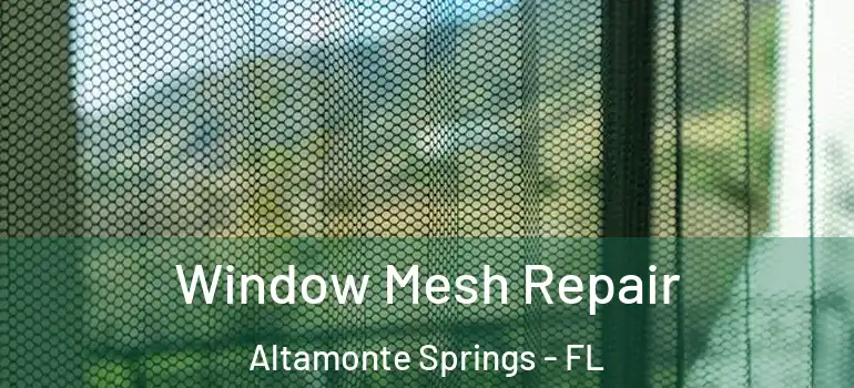  Window Mesh Repair Altamonte Springs - FL